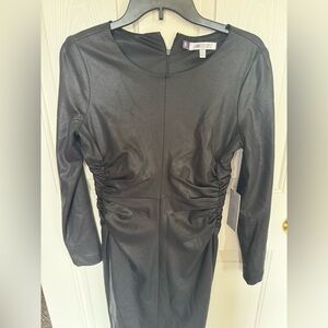 Jennifer Lopez Black Ruched Sheath Dress